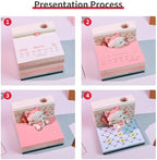 3D Calendar 2027, Desk Time Piece Calendar 2027,Tear-Away 3D Paper Art Notepad w LED Lights,Creative 3D Memo Artsy Pad Calendars, DIY Paper Carving Gift (Jumping Cat) - Image 5