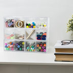ZEXALOR Clear Desk Organizer Storage with 12 Drawers, Desktop Organizers, Bathroom Office Supplies, Plastic Storage Drawer for Makeup, Jewelry, Pen, Stationary, Hair Accessories, Sunglass (12-Drawer) - Image 6
