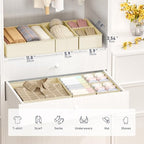 DIMJ Drawer Organizer Clothes Storage - 28 Pack Baby Dresser Organizer for Nursery, Foldable Closet Drawer Organizer Bins for Bedroom Organization, Fabric Storage Dividers for Socks, Underwears, Bras - Image 2