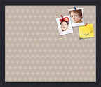 PinPix 18x15 inch Cork Bulletin Board. This Decorative Framed Pin Board Comes with Diamond Pattern in Light Pink and Cream Design and Satin Black. Ideal for Home, Office Decor or School (PinPix-294) by PinPixBulletinBoards