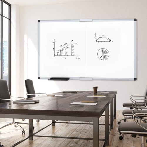 VIZ-PRO Large Magnetic Dry Erase Whiteboard, 60 x 48 Inches, Foldable - Image 5