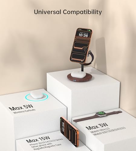 XooFly 3 in 1 Magnetic Wireless Charging Station for Apple Devices,15W - Image 5