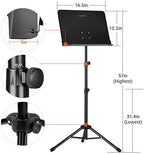 CAHAYA Sheet Music Stand Dual-use Convert to Desktop Stand Adjustable Black - Image 2
