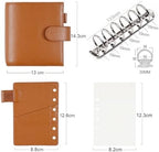 Moterm Pocket Luxe Rings Planner - Genuine Leather Binder Organizer (Pebble-Burnt Orange, 30mm Ring) - Image 6