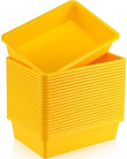 Sintuff 24 Pcs Classroom Paper Tray, Stackable Letter Size Bin, Yellow by Sintuff