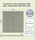 Felt Bulletin Board Tiles | Modern Cork Board Alternative | Large Cork Boards for Walls | Aesthetic Felt Wall Panels for Office & Home Decor | Pinboard & Photo Board (12-Pack) | Sage - Image 3
