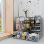 Clear 10-Drawer Stackable Desk Organizer Storage Set - Image 2