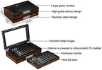 Pen Display Case - Ebony Wood Storage Box with Glass Window, Holds 20 Fountain Pens, Luxury Pen Organizer for Collectors - Image 7