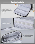 Smasrob Electronics Organizer Travel Case, Tech Bag Charger Pouch, Gray - Image 3