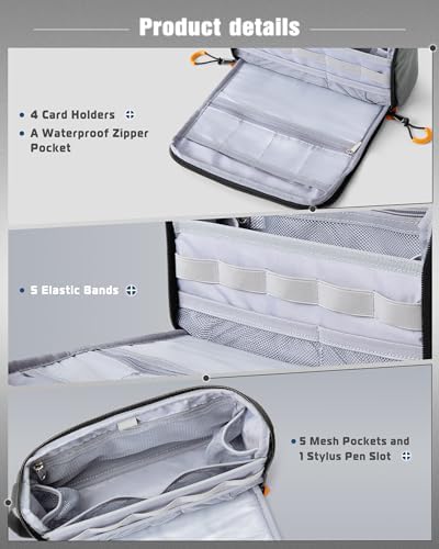 Smasrob Electronics Organizer Travel Case, Tech Bag Charger Pouch, Gray - Image 3