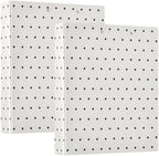 Standard View 3 Ring Binder, Cream Black Polka Dot Durable Flexible Portable Waterproof Hardcover 1.5 Inch D Rings 500-Sheet Capacity Organizer 1PC - Image 2
