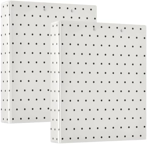 Standard View 3 Ring Binder, Cream Black Polka Dot Durable Flexible Portable Waterproof Hardcover 1.5 Inch D Rings 500-Sheet Capacity Organizer 1PC - Image 2