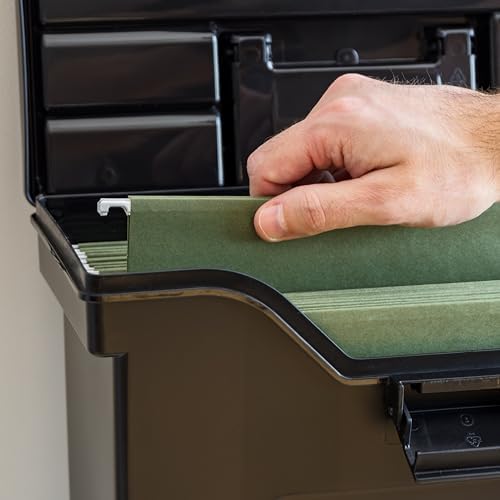 IRIS USA Slim Portable Letter/Legal File Tote Box, 4-Pack, Black - Image 6