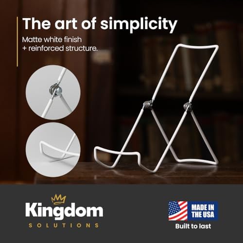 KINGDOM SOLUTIONS - 8.5" White Metal Display Stand Made in USA - 6 Pack - Image 6