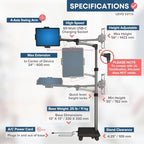 Levo G2 Commercial Rolling Tablet Stand, 60W USB-C Charging Medical Cart - Image 5