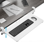 Large Keyboard Tray Under Desk, Pull Out Keyboard & Mouse Tray for Typing by XyndyxErgonomicDesign
