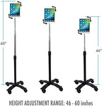 Gooseneck Floor Stand – CTA’s Compact, Adjustable Gooseneck with Swivel Casters for iPad 7th/ 8th/ 9th Gen 10.2”, iPad Air 4, 12.9”, Surface Pro, Zebra & Other 7-13” Tablets (PAD-CGS) - Image 2
