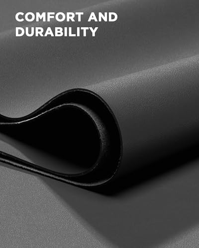 YSAGi 47.2" x 24" Large PU Leather Desk Mat for Keyboard and Mouse - Waterproof Non-Slip Desk Pad Protector for Office, Home, Writing Desk, Dark Grey - Image 6