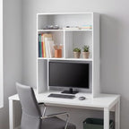 GlikCeil Desk Hutch Dorm White Extra Deep Tall Dorm Desk Bookshelf Organizer with 2 Shelves and 3 Tier Desktop Hutch Storage Organizer 29.75" W x 14" D x 43.75" H for College Home Office Supply - Image 6