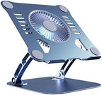 SHUWEI Laptop Cooling Stand with 3 Speed Fan, fits 10-15” Laptop, Bule-Gray by SHUWEI