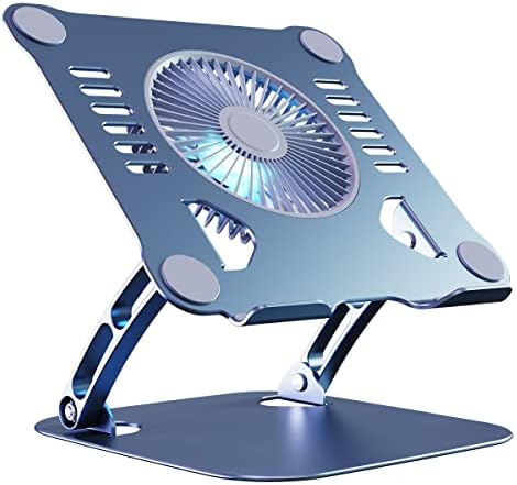 SHUWEI Laptop Cooling Stand with 3 Speed Fan, fits 10-15” Laptop, Bule-Gray by SHUWEI