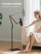 Lamicall Kindle Stand Tablet Holder 55" Height Adjust Extend Flexible Arm - Image 2