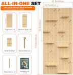 AMSXNOO Large Wood Pegboard Wall Organizer Kits, 31.5X70.9IN/80X180CM - Image 2