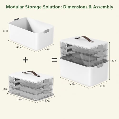 MOPALL Craft Medicine Cabinet Organizers Storage Box for Art Supply Sewing - Image 6
