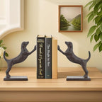 Dog Decorative Bookends, Unique Cast Iron Animal Shape Book Ends to Hold Books Heavy Duty, for Home Library Office Shelf Decoration, Vintage Antique Home Decor, Set of 2 - Image 3