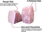 Rose Quartz Bookends Pink Crystal Decorative Book Ends Office Home Decor Small 1 Pair 2-3 Lbs - Image 4