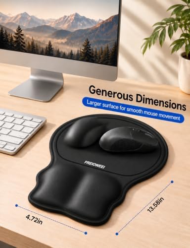 Ergonomic Mouse Pad with Wrist Rest, Memory Foam, Non-Slip Silicone Base - Image 2