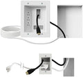 Mount-It! In-Wall TV Cable Management Kit with Power – Triple Outlet, Male Wall Plug and 5ft External & 9ft Behind the Wall Cords, Hand Saw – Easy, Safe Cable Management for TV and Home Theater Setups by Mount-It
