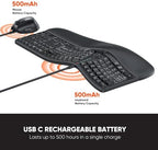 MEETION Ergonomic Keyboard and Mouse Combo, Split Design, Vertical Mouse - Image 3