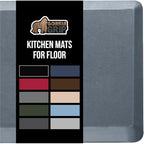 GORILLA GRIP Cushioned Antifatigue Kitchen Mat for Floor, 24x17, Charcoal by GorillaGrip