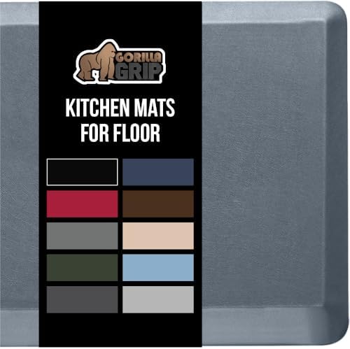 GORILLA GRIP Cushioned Antifatigue Kitchen Mat for Floor, 24x17, Charcoal by GorillaGrip