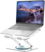 ALASHI 360° Rotating Laptop Stand, Multi-Angle, 10-17", White by ALASHImakeyourlifesimplerandeasier%EF%BC%81