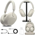 Sony WH-1000XM5 Wireless Noise Canceling Headphones with (Silver) Bundle by Unknown