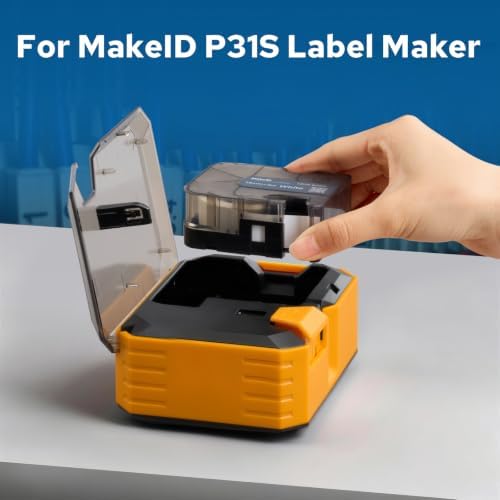 MakeID P31S Heat Shrink Wire and Cable Labels with Ribbon Label Maker – 3:1 Shrink Ratio, Cable Marking in Electrical, Automotive, and Industrial Environments, 0.66" Dia, Black on Yellow - Image 6