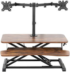 VIVO Vintage Brown 32 in Standing Desk Converter with Stand, DESK-V000KN-M2 by VIVO