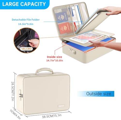 ENGPOW Fireproof File Organizer Bag with 13 Pockets Accordion File Folder - Image 3