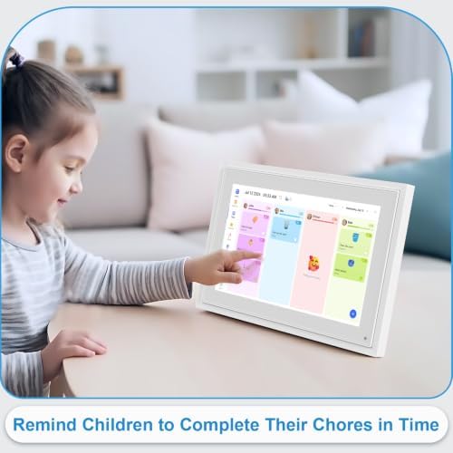 10.1 Inch Digital Calendar+Digital Picture Frame, 2026 Desk Calendar Smart WiFi Planner & Chore Chart, IPS HD Interactive Touchscreen Display Gifts for Women Men, Gifts for Mom Dad - Image 4
