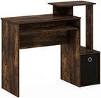 Furinno Econ Computer Writing Desk, Amber Pine/Black - Image 6
