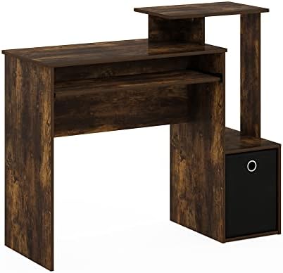 Furinno Econ Computer Writing Desk, Amber Pine/Black - Image 6