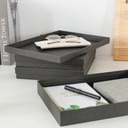 Soul & Lane - Letter Size Document Storage Boxes with Lids, Set of 3, Gray - Image 6
