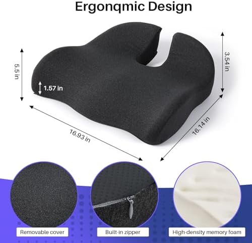 Ergonomic Seat Cushion, Office Chair Cushion for Sciatica Support - Image 2