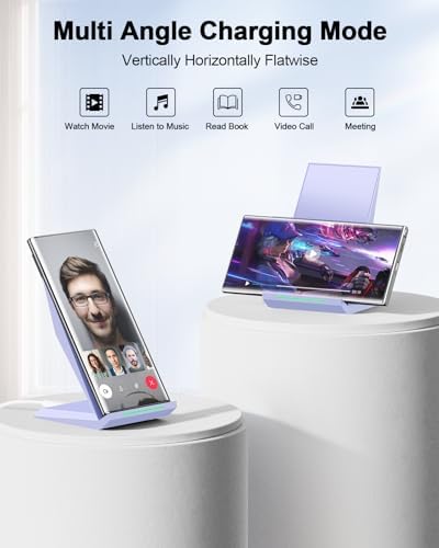 NANAMI Wireless Charger with 20W PD Adapter Fast Wireless Charging Stand - Image 5