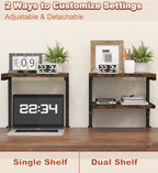 Mondazie 2-Tier Adjustable Desk Shelf Organization, Black - Image 3