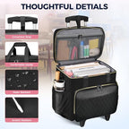 Ytonet 17.3" Rolling Teacher Bag, Rolling Cart for Teachers with Tote Bag - Image 7