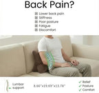 Pat. Pend. Corduroy Lumbar Support Pillow for Recliner, Sitting & Relaxing, Triangle Cushion for Sofa, Couch or Bed, Reading Pillow with Removable Washable Cover, Chocolate - Image 4