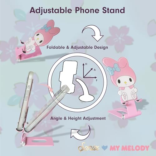 Sonix x Sanrio Character Phone Stand | Adjustable Cell Phone Holder, Desk Stand, Dock | My Melody - Image 3